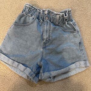 90’s Mom Jean shorts size small High-Waist Paperbag Denim Shorts